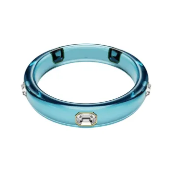 Swarovski Crystal, Gold Plated, Resin Bangles Women's Blue