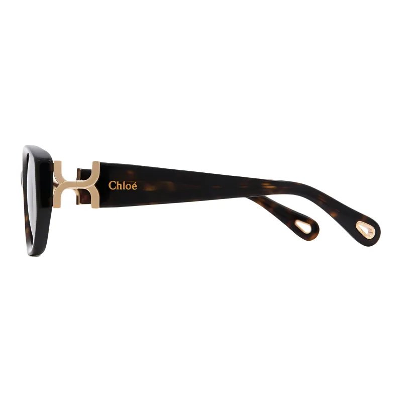 Chloe Acetate Bio Based Nylon Oval Sunglasses Women's Dark Tortoiseshell-2