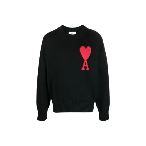 AMIPARIS SS22 Black Cotton Blend Sweater