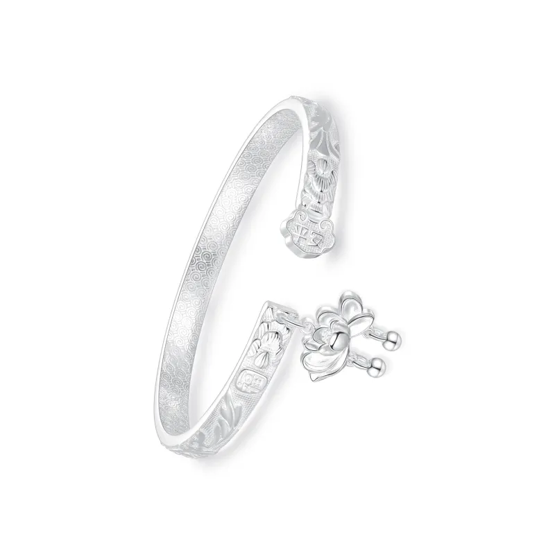 Nine Music S 999 Fine Silver Sterling Silver Bracelets Women's-0