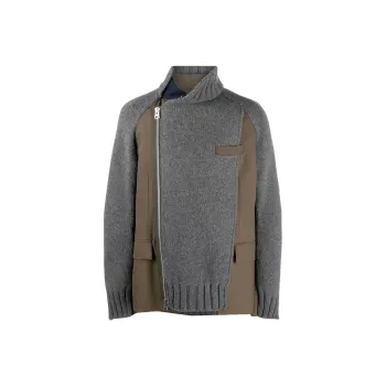 Sacai Sweaters Men Gray