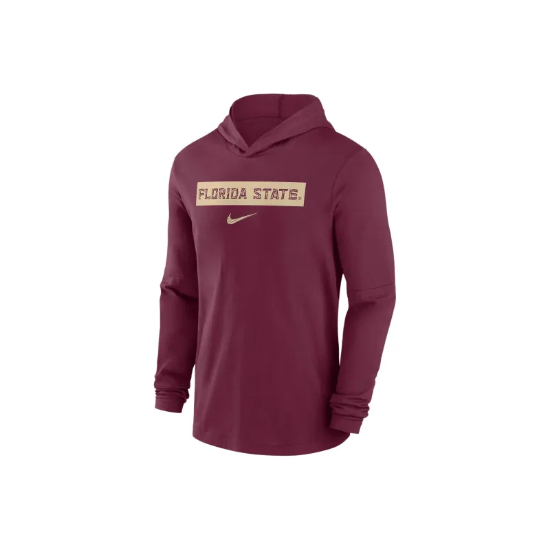 Nike Florida State Seminoles Sideline Men's Nike Dri FIT College Long Sleeve Hooded Top-0