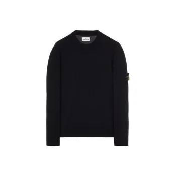 STONE ISLAND 508A3 Stockinette Stitch Lambswool Knitted Sweater