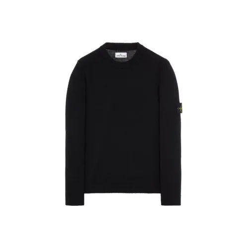 STONE ISLAND 508A3 Stockinette Stitch Lambswool Knitted Sweater