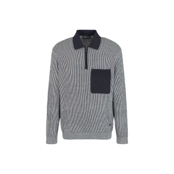 EMPORIO ARMANI Patterned jacquard Polo Shirt