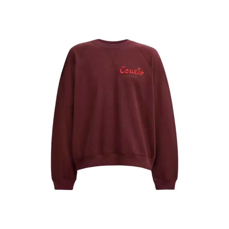 COACH SS25 Sweatshirt Unisex Merlot-0