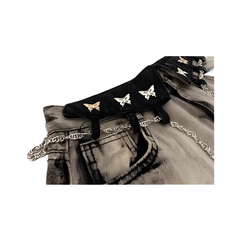 KUNZHUDAXIANG Jeans Unisex Smudge Black-2