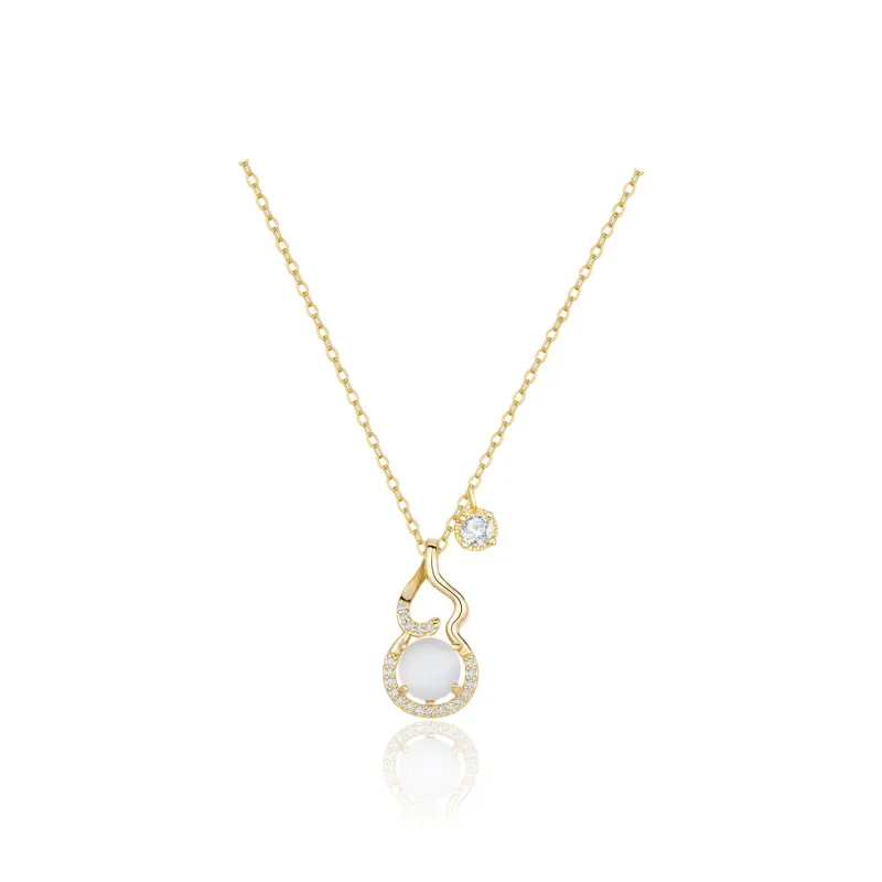 Jin Ruibang Glass Cat Eye Jade Necklaces Women's-0
