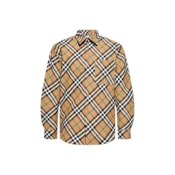 Burberry Check Printed Long Sleeved Shirt