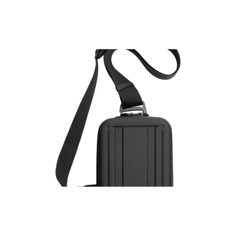 ZARA ABS Plastic Box Bag, Shoulder Bag, Crossbody Bag Small Size Men's Black-3