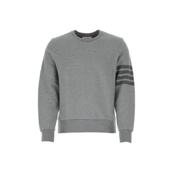 THOM BROWNE 4 Bar Stripe Cotton Sweatshirt
