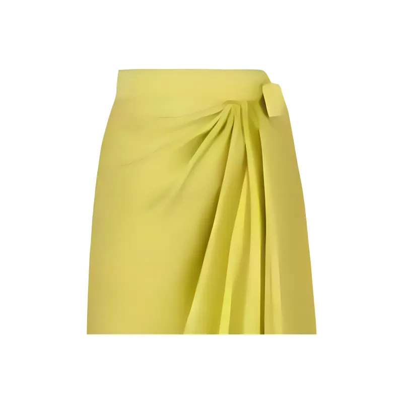 DIOR Casual Long Skirts Women's Yellow-1