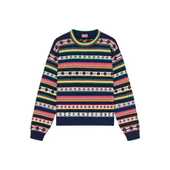 KENZO Striped Wool cotton Blend Jumper