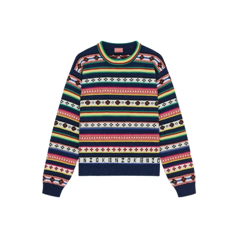 KENZO Striped Wool cotton Blend Jumper-0