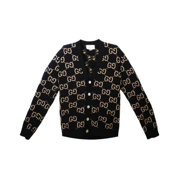 GUCCI Gg Jacquard Button Up Cardigan