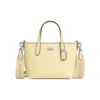 COACH City Coated Canvas Tote Bag, Shopping Bag, Shoulder Bag, Crossbody Bag, Handbag Mini Women's Yellow