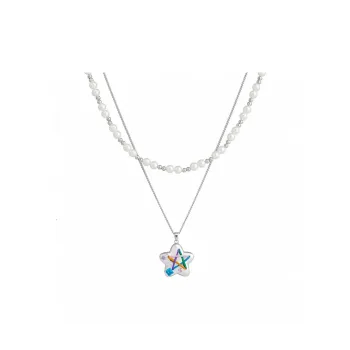 Heart Grass S925 Silver Necklaces Women's