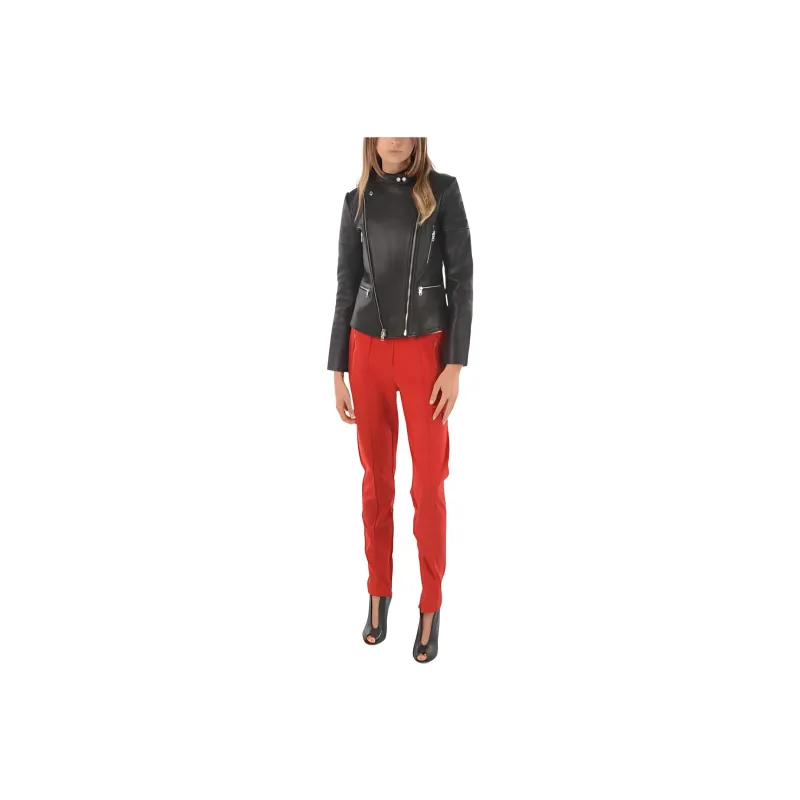 DIESEL Leather Jackets Women's Black-1