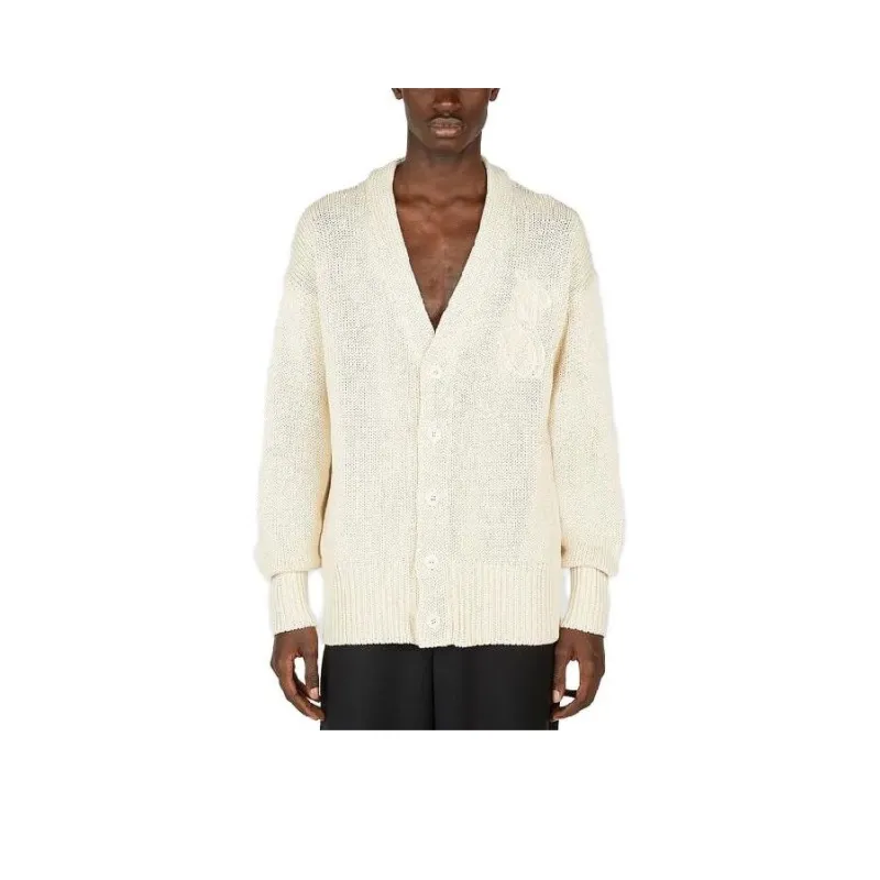 JIL SANDER Logo Intarsia Knitted Cardigan-0