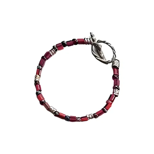 PUENTE Hand Drawn Bead Bracelets Men's Red