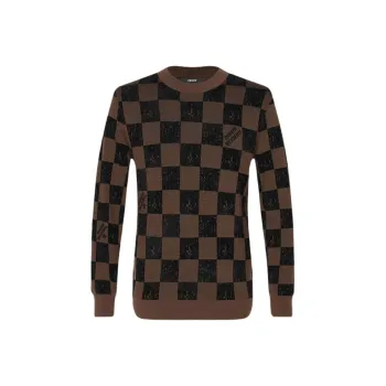 DIKENI Sweater Men's Coffee Base Jacquard