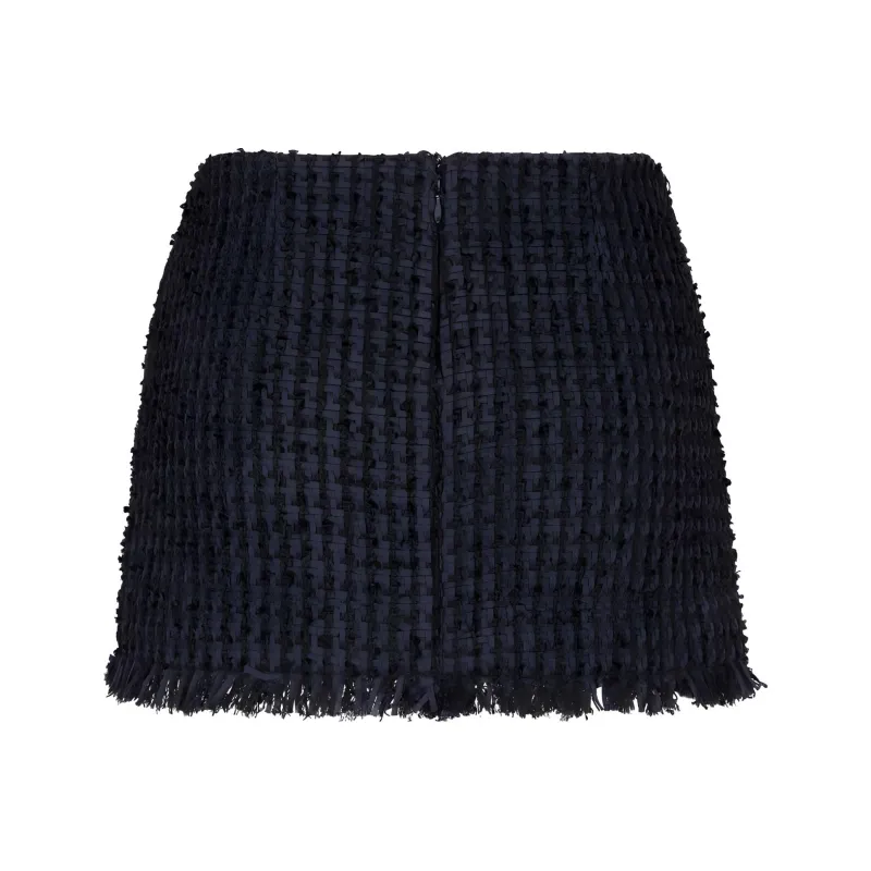 DSQUARED 2 Tweed Frayed hem Miniskirt-1
