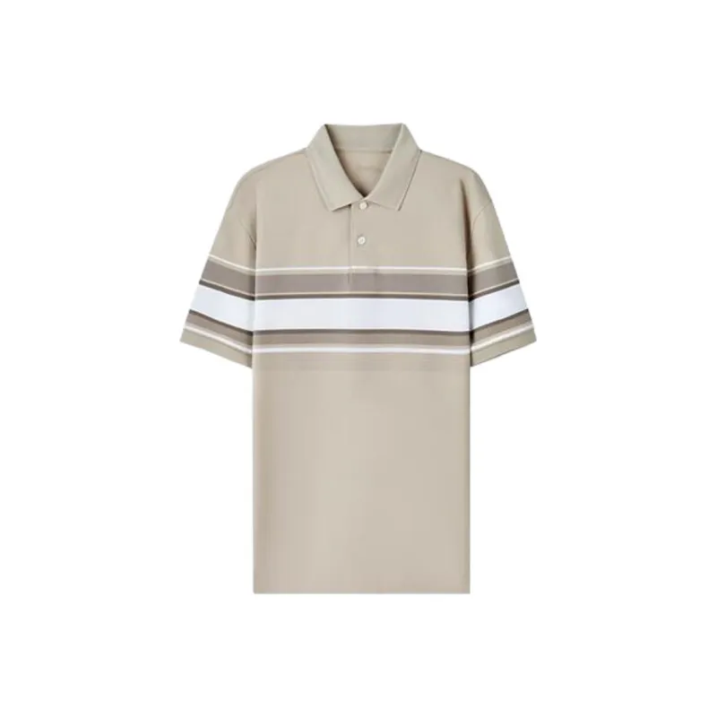 GOLDLION Polo Shirt Unisex Light Coffee-0