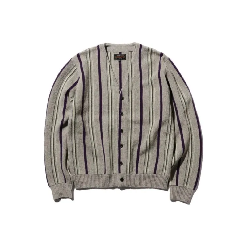 Beams Striped Cardigan-0