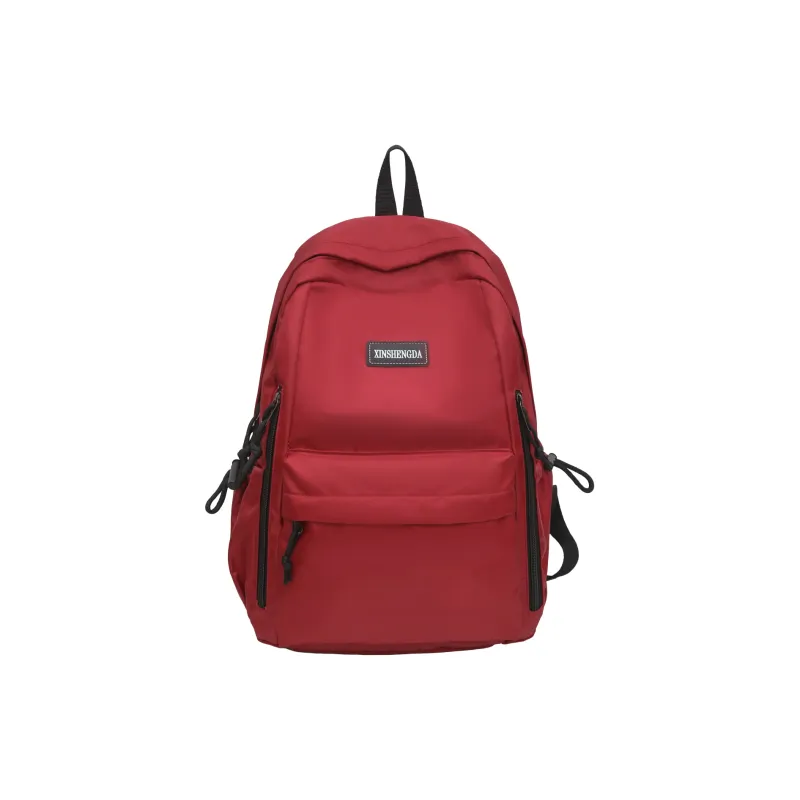 Single Warehouse Nylon Backpack Regular Unisex Black/Burgundy/Khaki/Light Green/Beige-14
