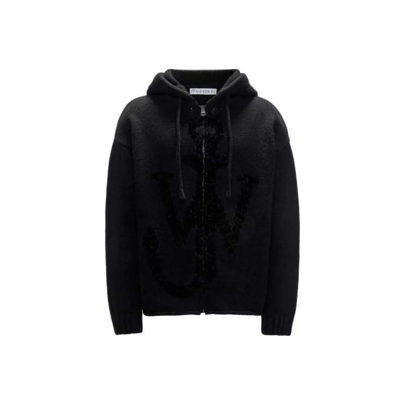 JW Anderson Zip Through Anchor Hoodie-0