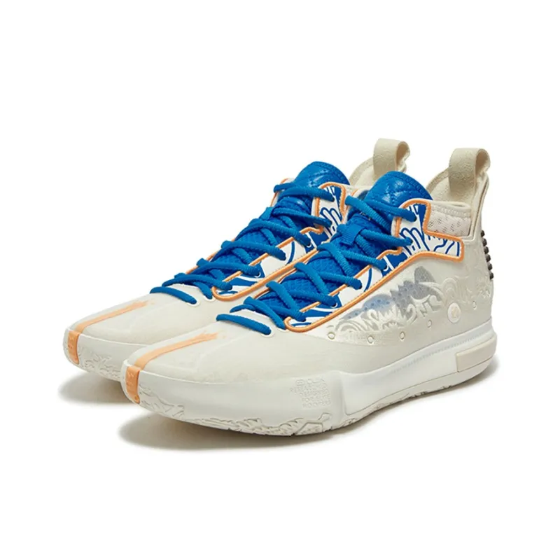 361° Cushioning, Slip Resistant, And Abrasion Resistant Low Top Basketball Shoes Men's Lotus Seed White-2