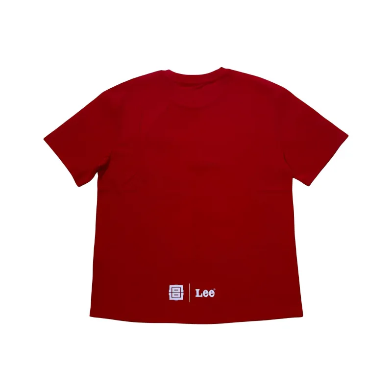 Lee Drop Shoulder Sleeve T Shirt Women's Red-1