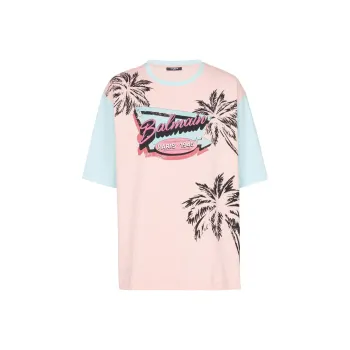 BALMAIN Miami Printed Loose T Shirt