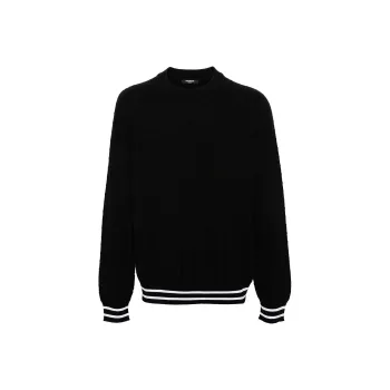 BALMAIN Patterned Jacquard Crewneck Jumper