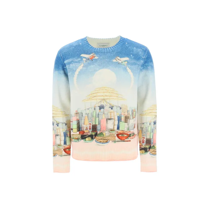 CASABLANCA Cashmere Sweaters Men Blue-0