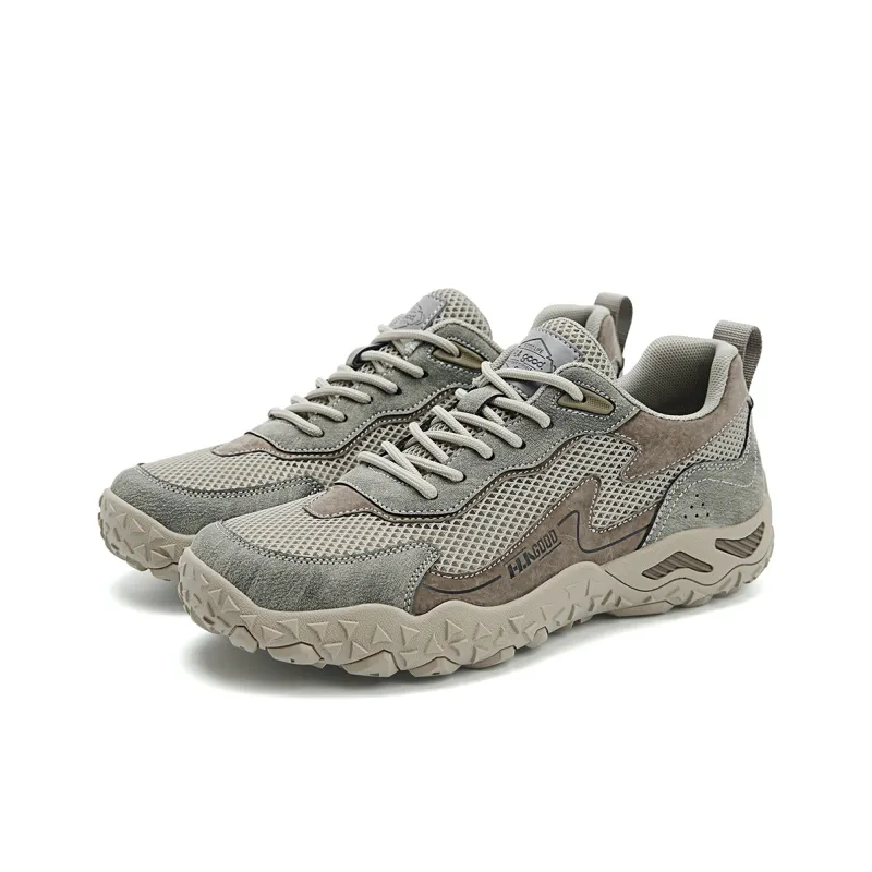 HLA Casual Shoes Men Low Top Army Green/Sand-1