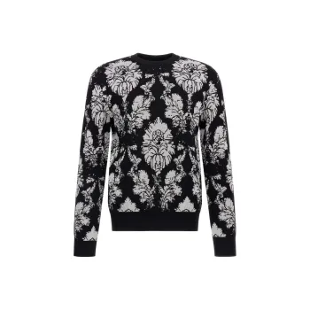 Roberto Cavalli Broccato Print Sweater