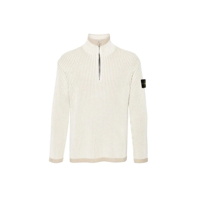 STONE ISLAND Logo Patch High Neck Knitted Jumper-0