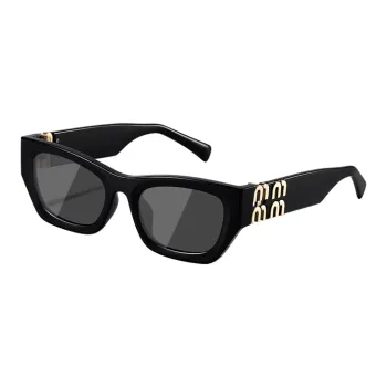 BERTHA TR90 Cat Eye Sunglasses Unisex Black Gold, Black Silver