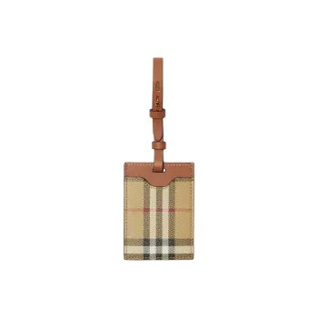 Burberry Polyurethane Luggage Tag Bag Accessory Women's Beige