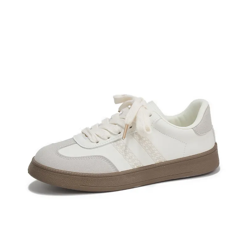 SUPEREDGE Breathable Lightweight Rebound Low Top Casual Shoes Women's White-0