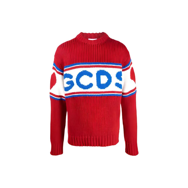 GCDS Cashmere Sweaters Men Red-0