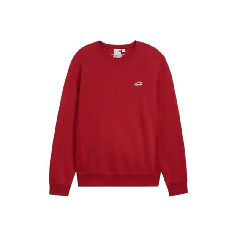 PUMA Suede LogoCrew Neck Sweatshirt Men Red-0