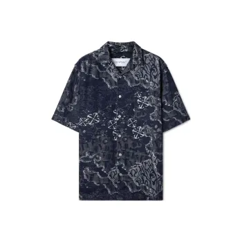 OFF-WHITE All-Over Patterned Short-Sleeved Bowling Shirt