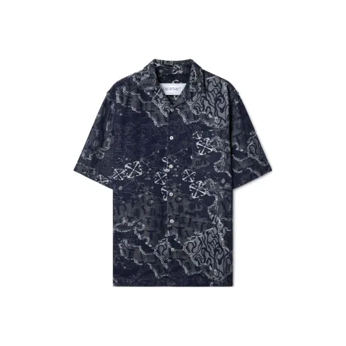 OFF-WHITE All-Over Patterned Short-Sleeved Bowling Shirt