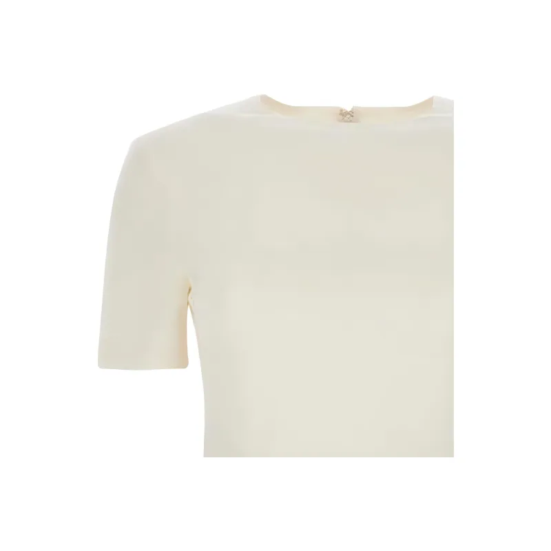 Valentino Crepe Couture Floral Detailed Short-Sleeved Mini Dress-2