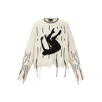 Createexploreexpandconquer Intarsia-knit Logo Sweater