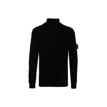 STONE ISLAND Logo Patch Roll Neck Jumper