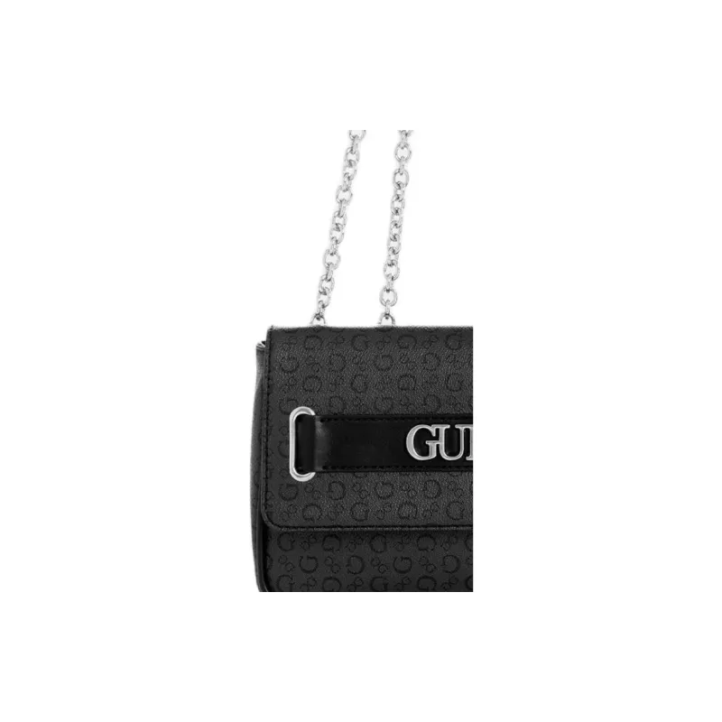 GUESS Artificial Leather Shoulder Bag, Crossbody Bag Women's Coal Black-2