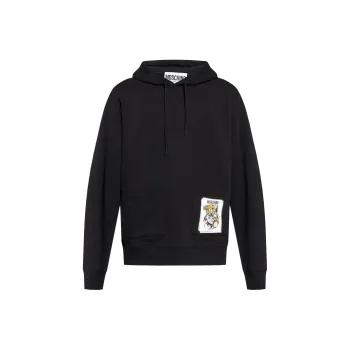MOSCHINO Bear Printed Drawstring Hoodie